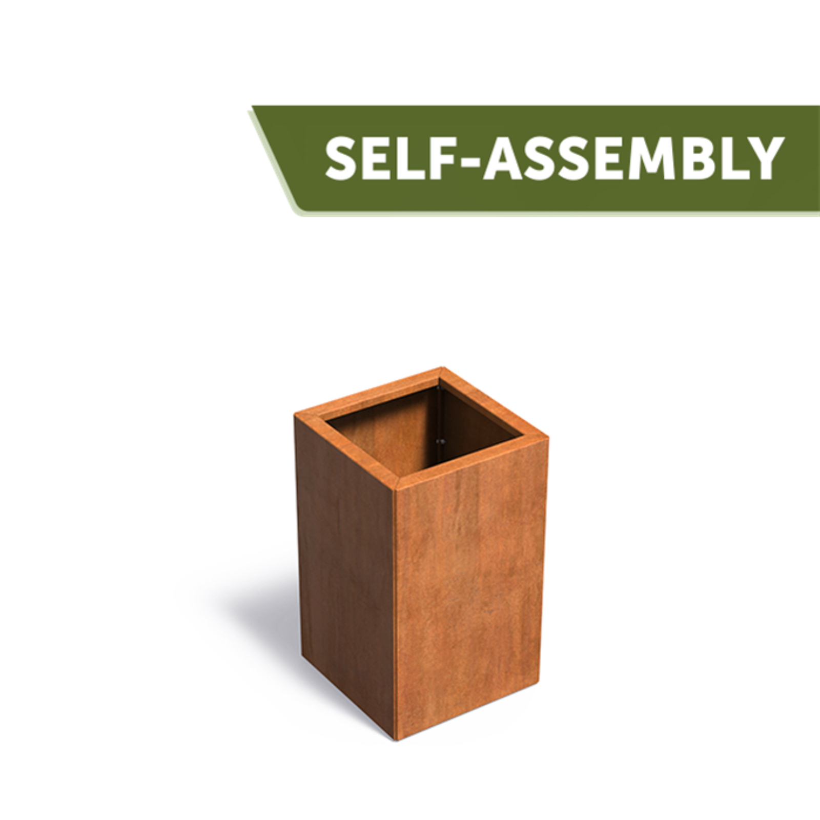 Adezz Carrez Connect ohne Boden aus Corten-Stahl Pflanzgefäß Pflanzkübel