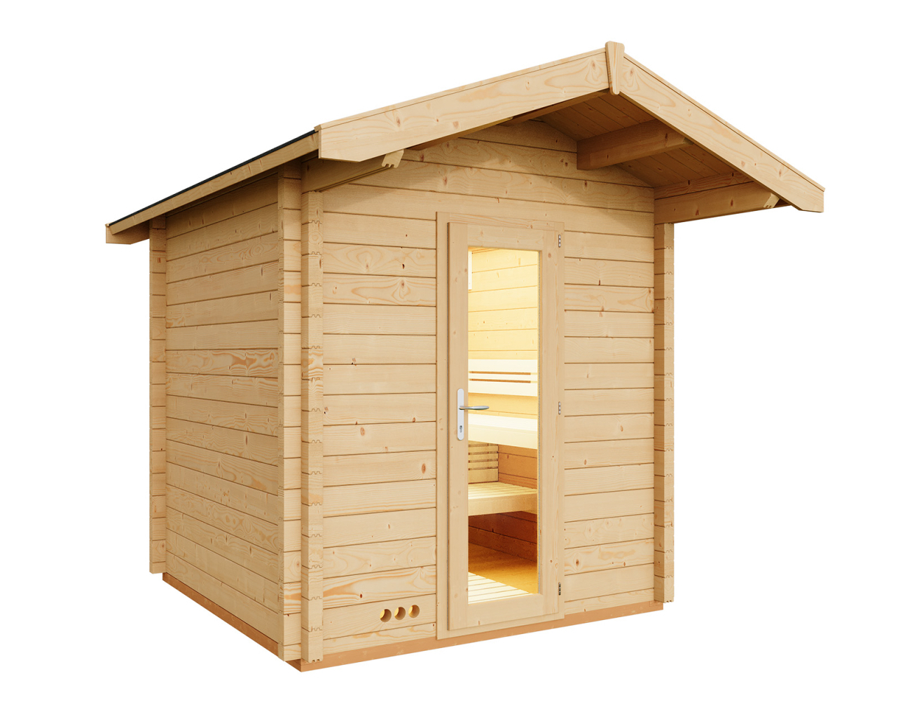 Infraworld Gartensauna Terra 4 Außensauna Massivholzsauna Saunahaus 230x230 cm