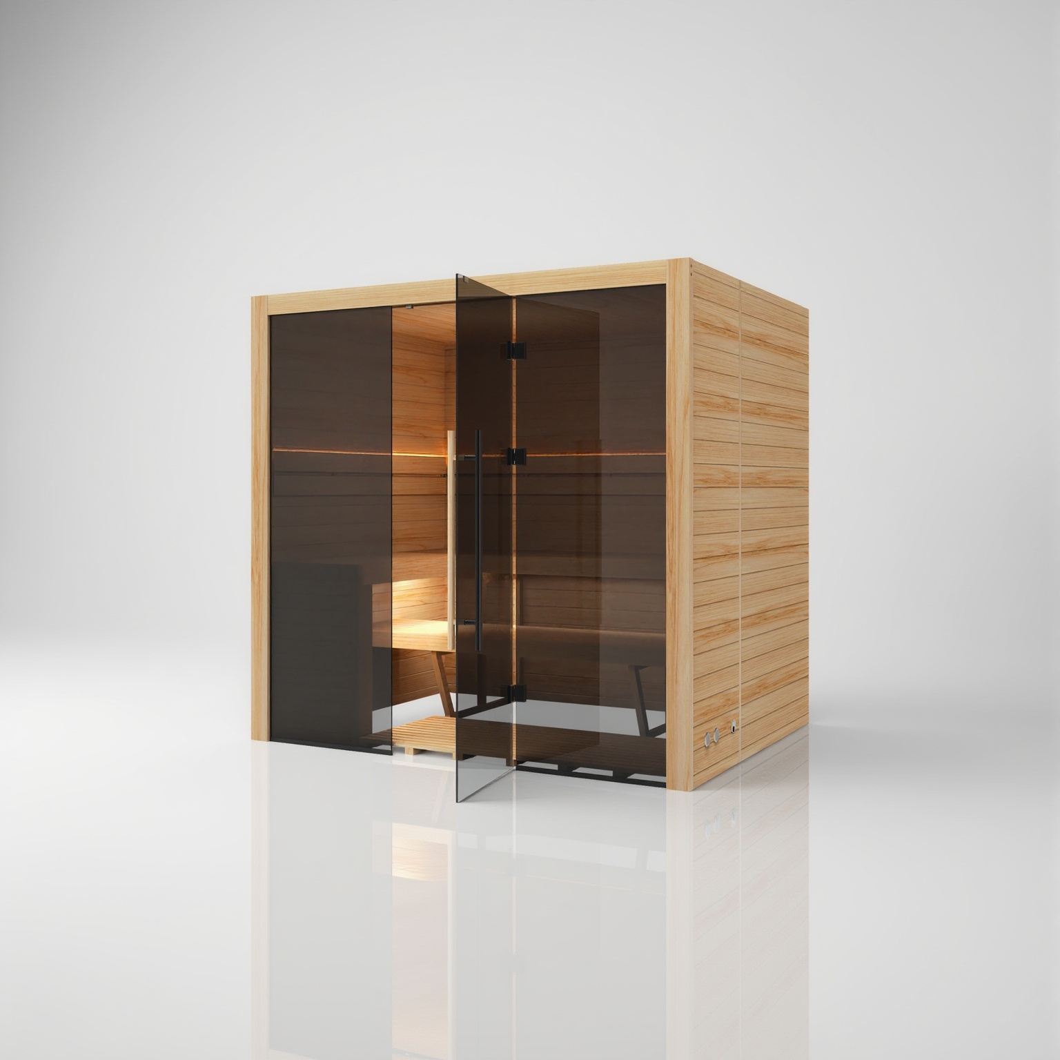Hekla Traditional 210 Scandi Sauna für 3-4 Personen Saunakabine 210x160x210 cm