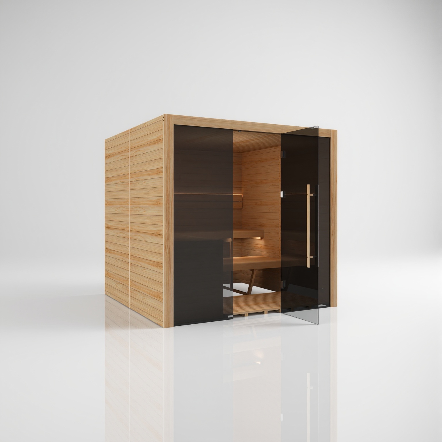 Hekla Traditional 210X Scandi Sauna für 4-5 Personen Saunakabine 210x200x210 cm
