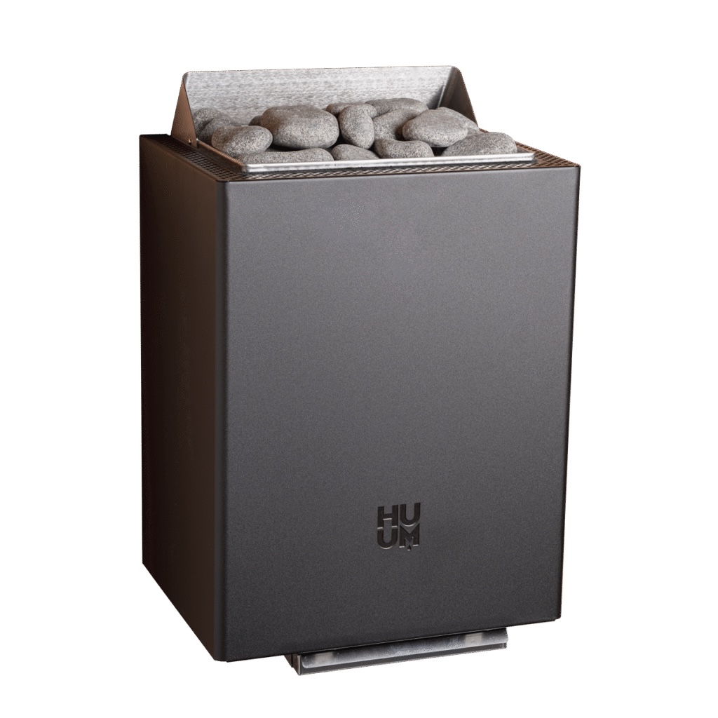 HUUM Core Wall 7 Black Saunaofen 7,5 kW finnischer Saunaofen Design Wandofen