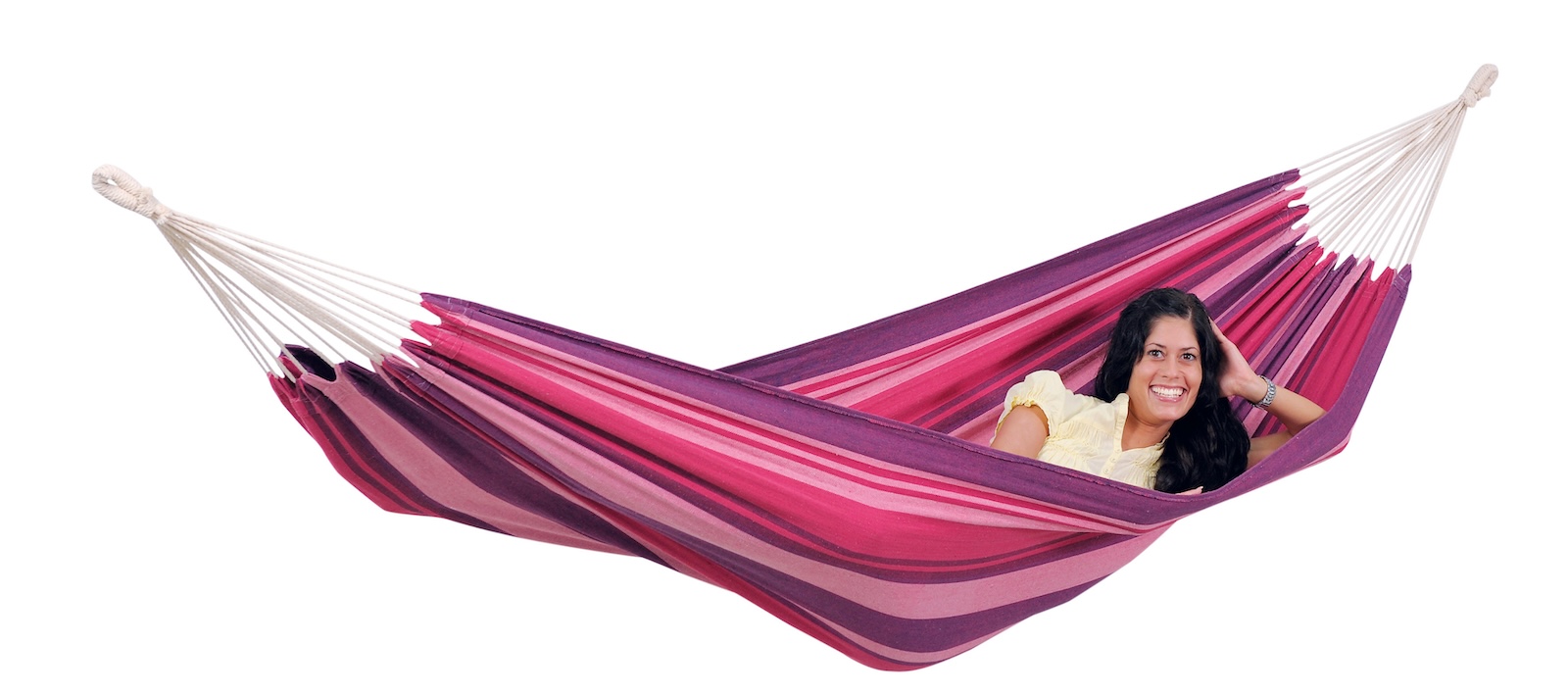 AMAZONAS Tahiti candy Hängematte wetterfest UV-beständig 200cmx100 cm lila/rosa