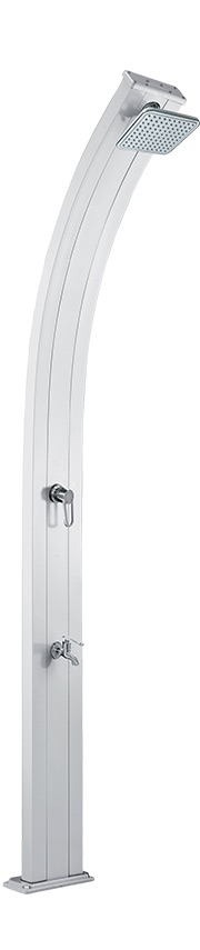 Formidra Spring Solardusche 30 Liter Gartendusche Außendusche Aluminium Silber