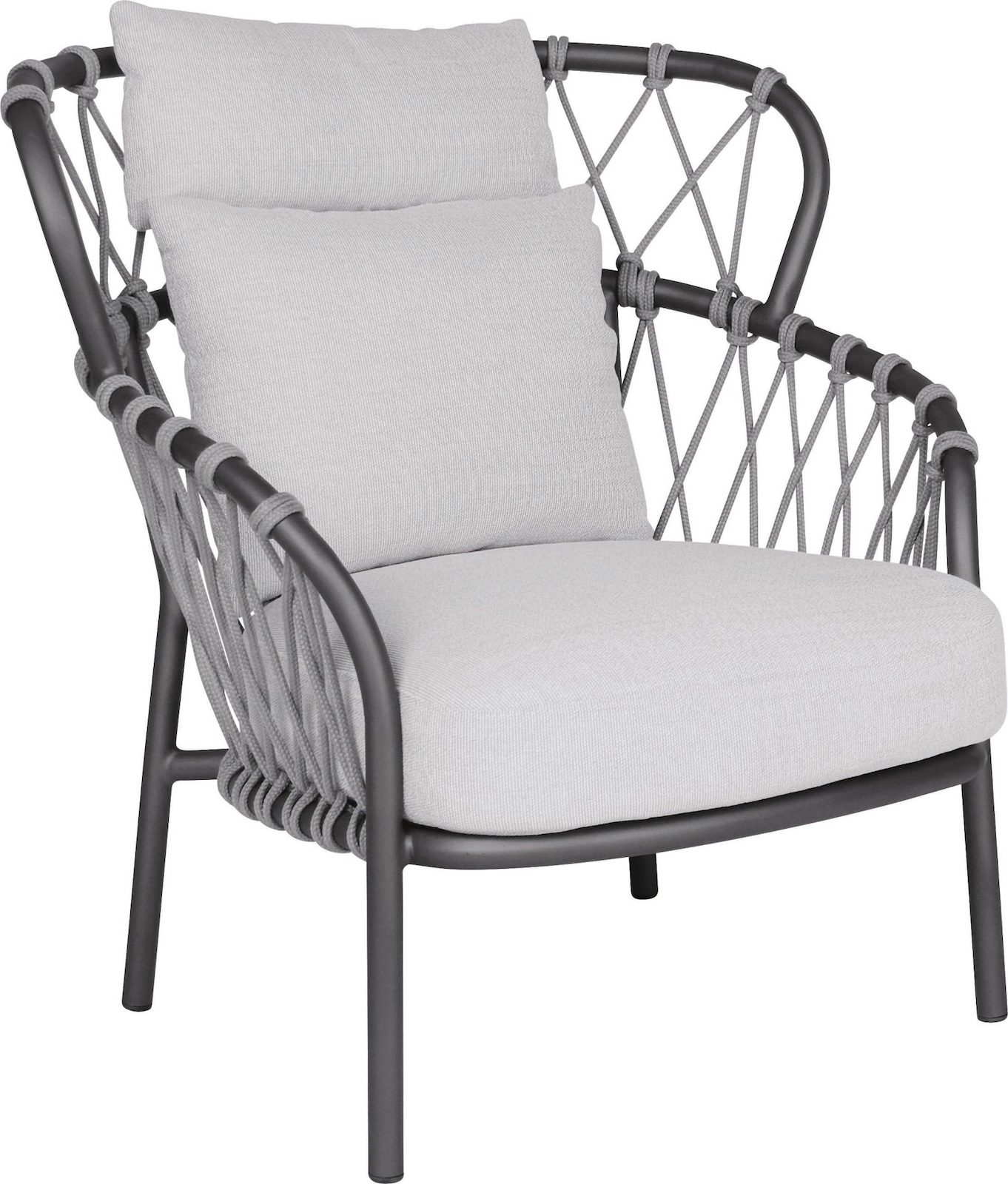 Stern Klea Pfauensessel Lounge-Sessel Gartensessel Aluminium-Gestell perlgrau