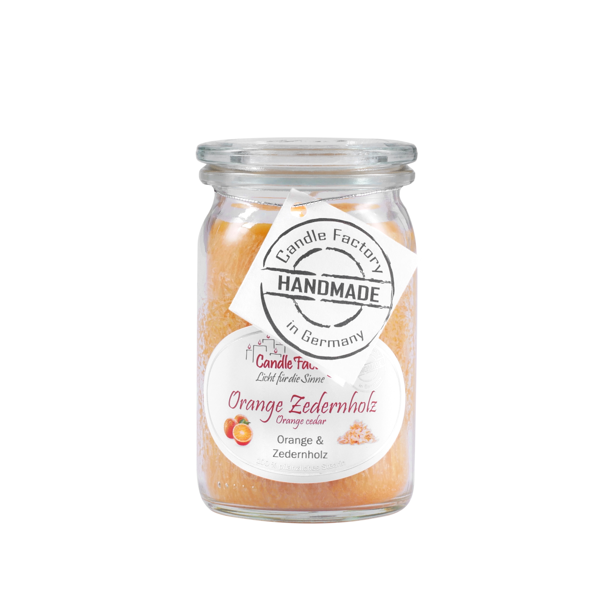 Candle Factory Baby Jumbo Orange Zedernholz Duftkerze Dekokerze 308081