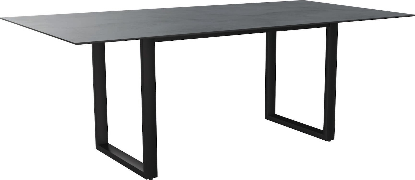 Stern Kufentisch Gartentisch Aluminium 200x100 cm mit wählbarer Tischplatte