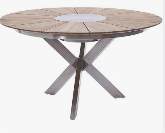 Sonnenpartner Gartentisch Base-Spectra rund Ø 100 cm Edelstahl Tischsystem