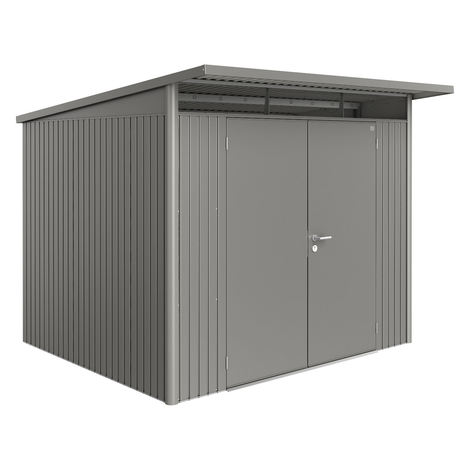 Biohort Gartenhaus AvantGarde® mit Doppeltür quarzgrau-metallic 8 verschiedenen Größen Gerätehaus
