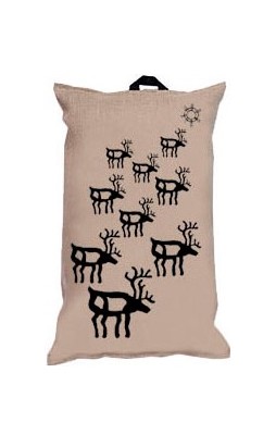 Pikkupuoti Oy Saunakissen Rentier Leinen finnisches Sauna Kissen Beige aus Leinen 40x22cm