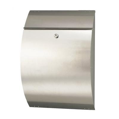 Heibi Briefkasten Hausbriefkasten LA OLA V2A-Edelstahl geschliffen DIN C4 hoch