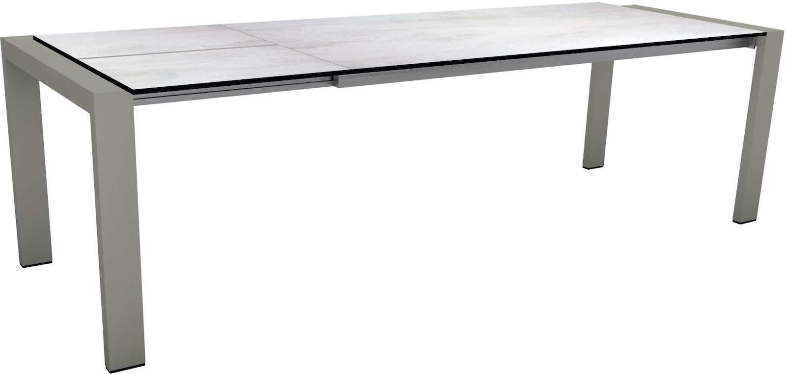 Stern Select Ausziehtisch Gartentisch Dining-Tisch Silverstar Zement hell 200x90 cm