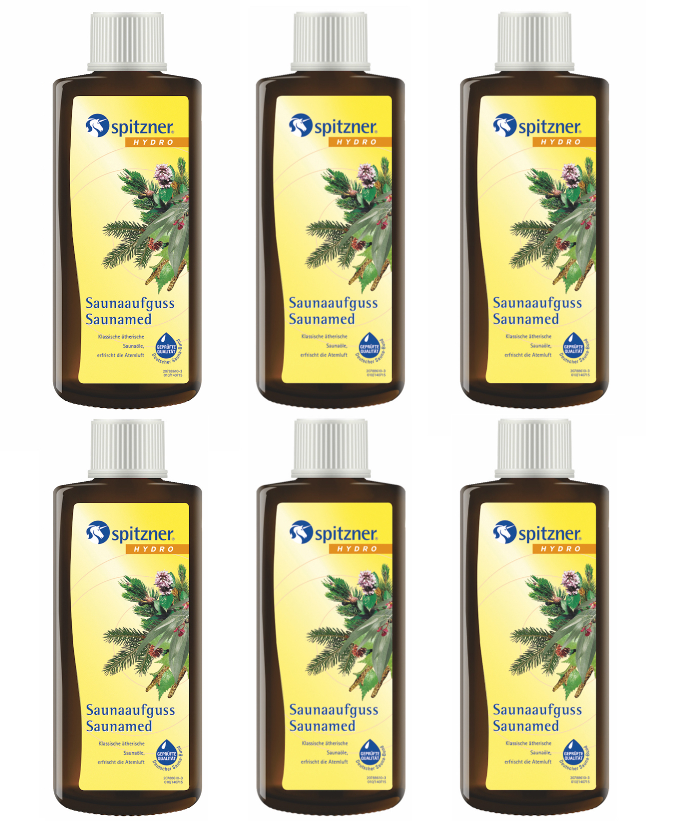 Spitzner Vorteilspack Saunamed je 190 ml 6er Saunaaufguss Sparset Aufgussset