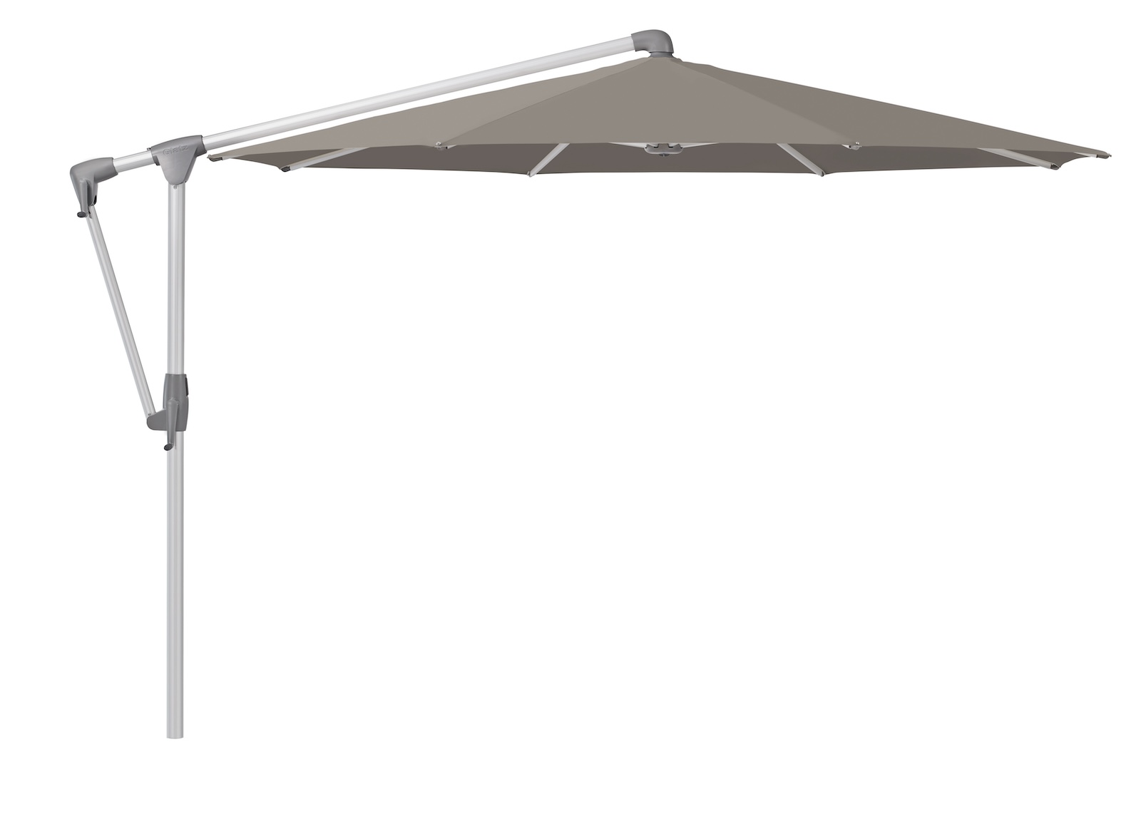 GLATZ Sonnenschirm SUNWING® CASA rund ø 300 cm Gestell natureloxiert Farbe 461 Taupe Ampelschirm