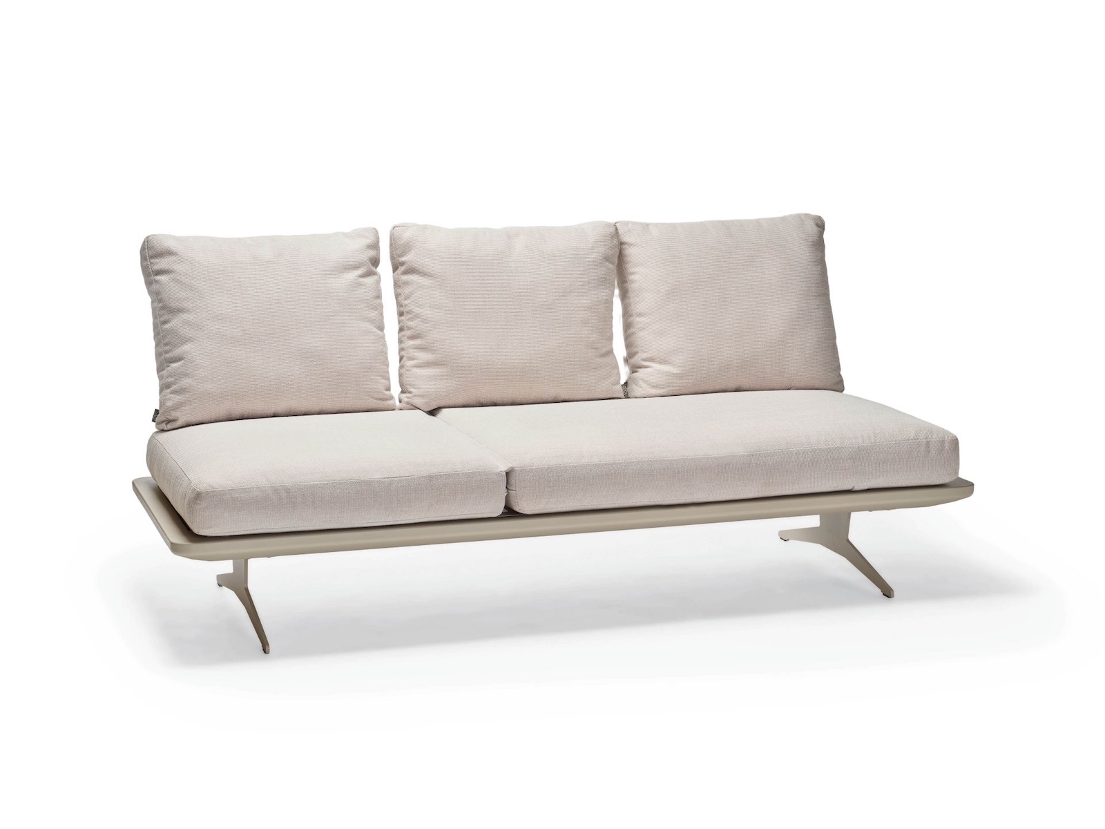Stern Enya 3-Sitzer Lounge-Bank Lounge-Sofa Gartenbank Aluminium greige/vanilla