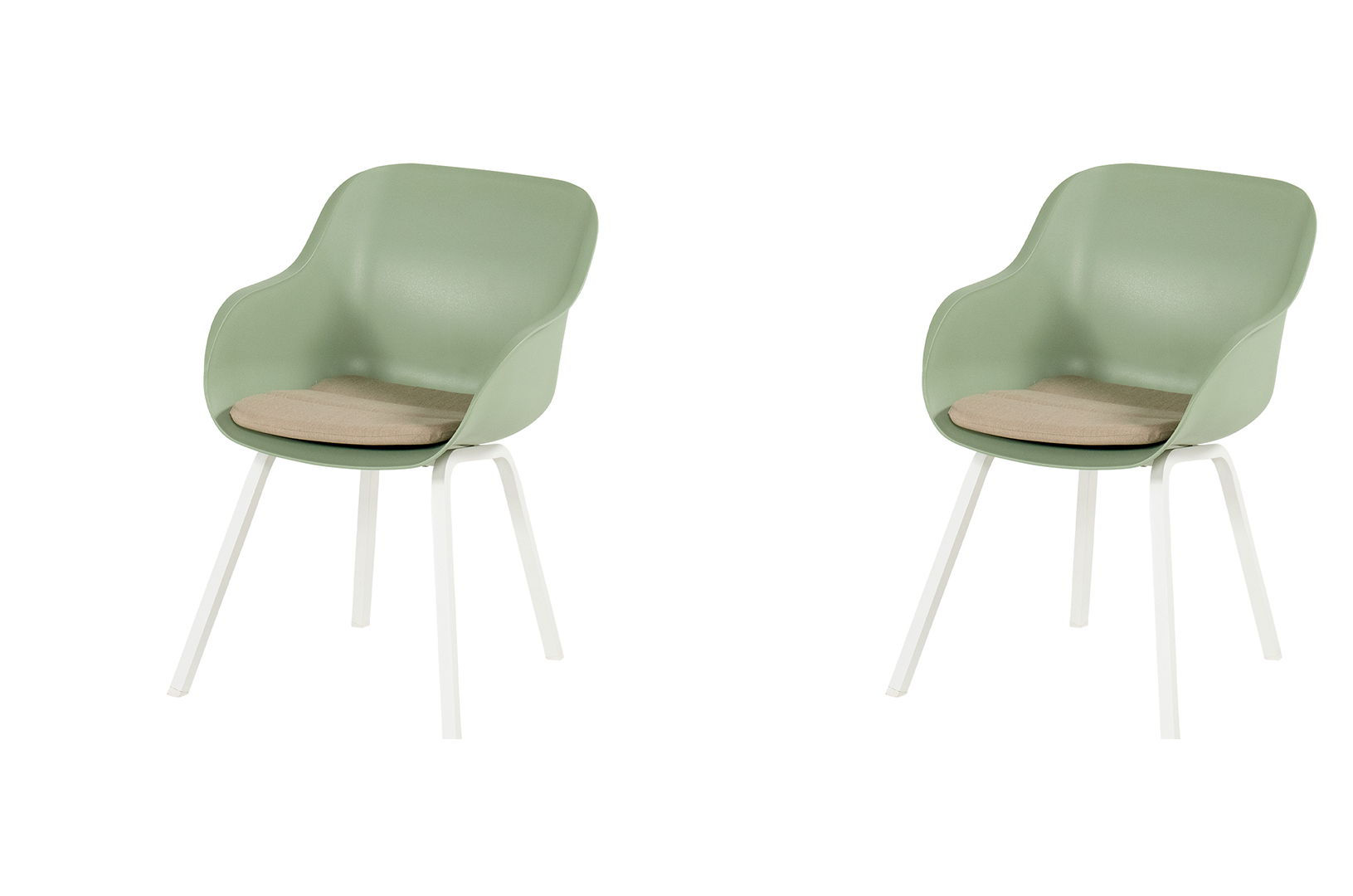 Hartman Le Soleil Element Dining Stuhl grün inkl. SEAQUAL Sitzkissen taupe