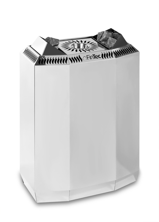 FinTec KAISA 8 kW Premium Bio-Saunaofen Combi Saunaofen mit Verdampfer Edelstahl