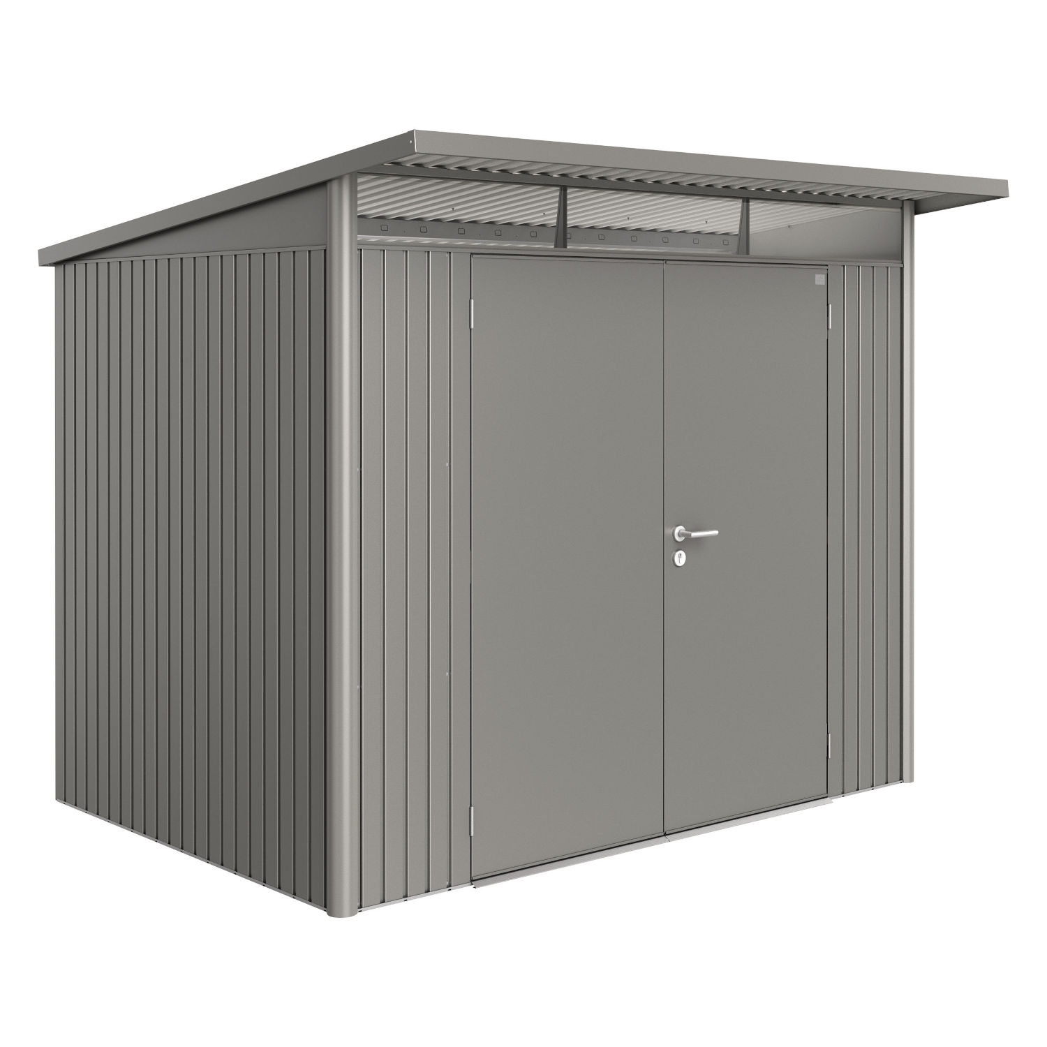 Biohort Gartenhaus AvantGarde® mit Doppeltür quarzgrau-metallic 8 verschiedenen Größen Gerätehaus