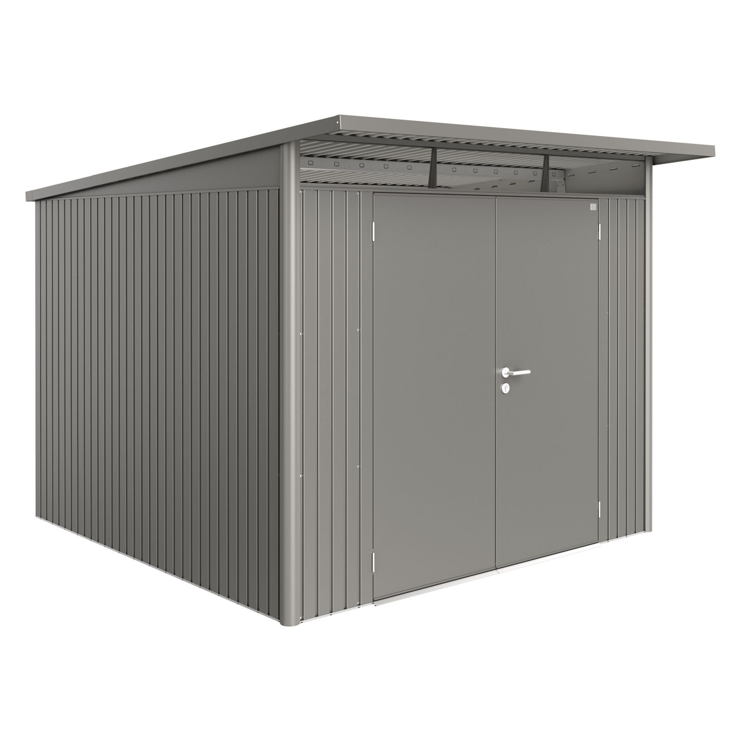 Biohort Gartenhaus AvantGarde® mit Doppeltür quarzgrau-metallic 8 verschiedenen Größen Gerätehaus