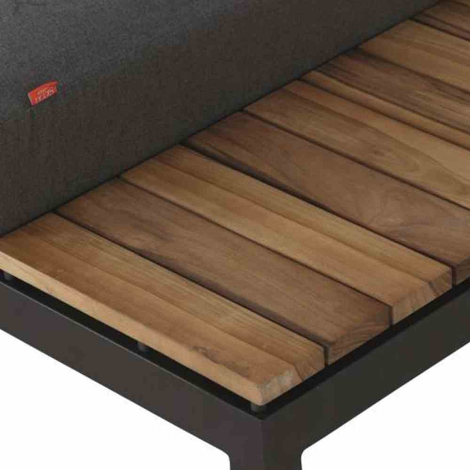 Siena Garden 2-Sitzer Lounge-Sofa Alvida Aluminium anthrazit/Ranotex schwarz/Teak