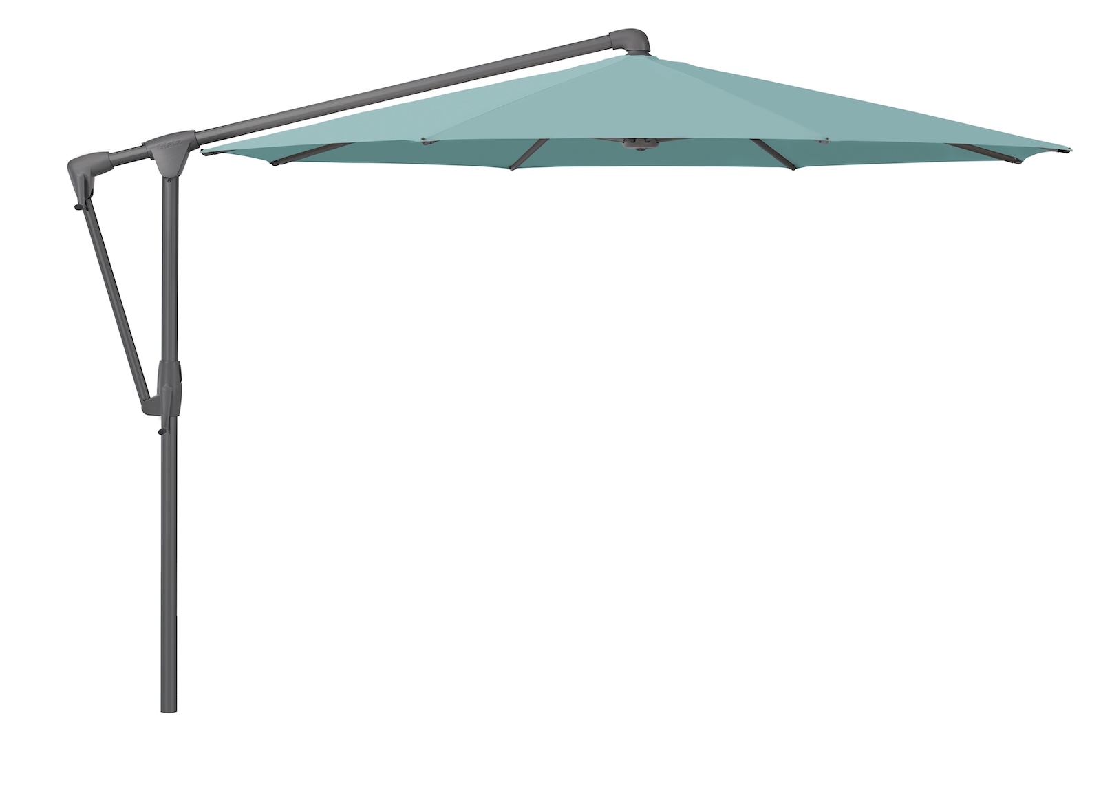 GLATZ Sonnenschirm SUNWING® CASA rund ø 330 cm Gestell anthrazit Farbe 417 Ocean Ampelschirm