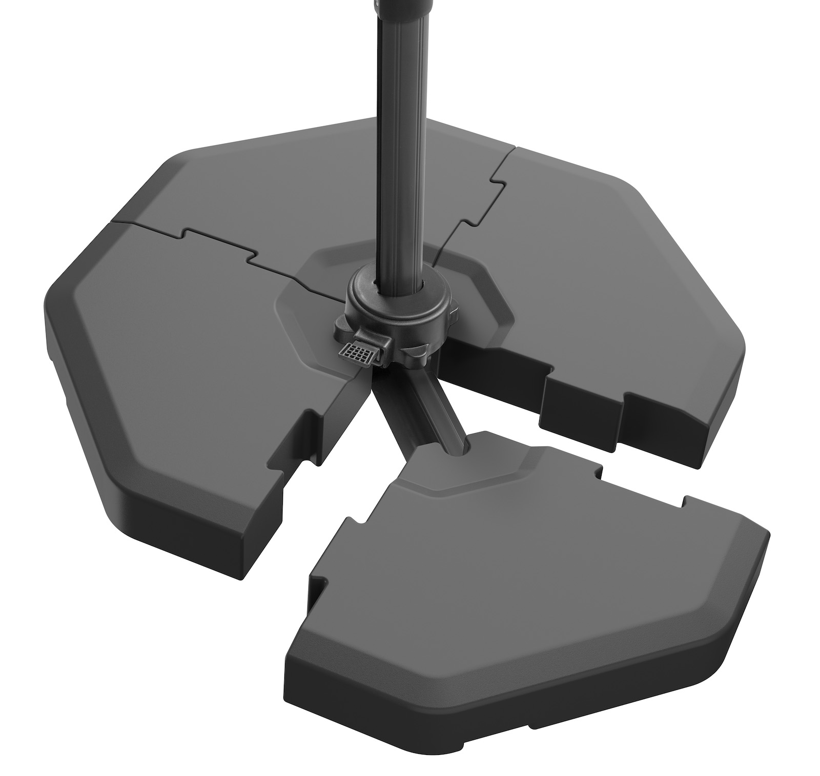 Schneider Einlegeplatten 4er Set für Ampelschirme geeignet für Ständerkreuz Befestigung