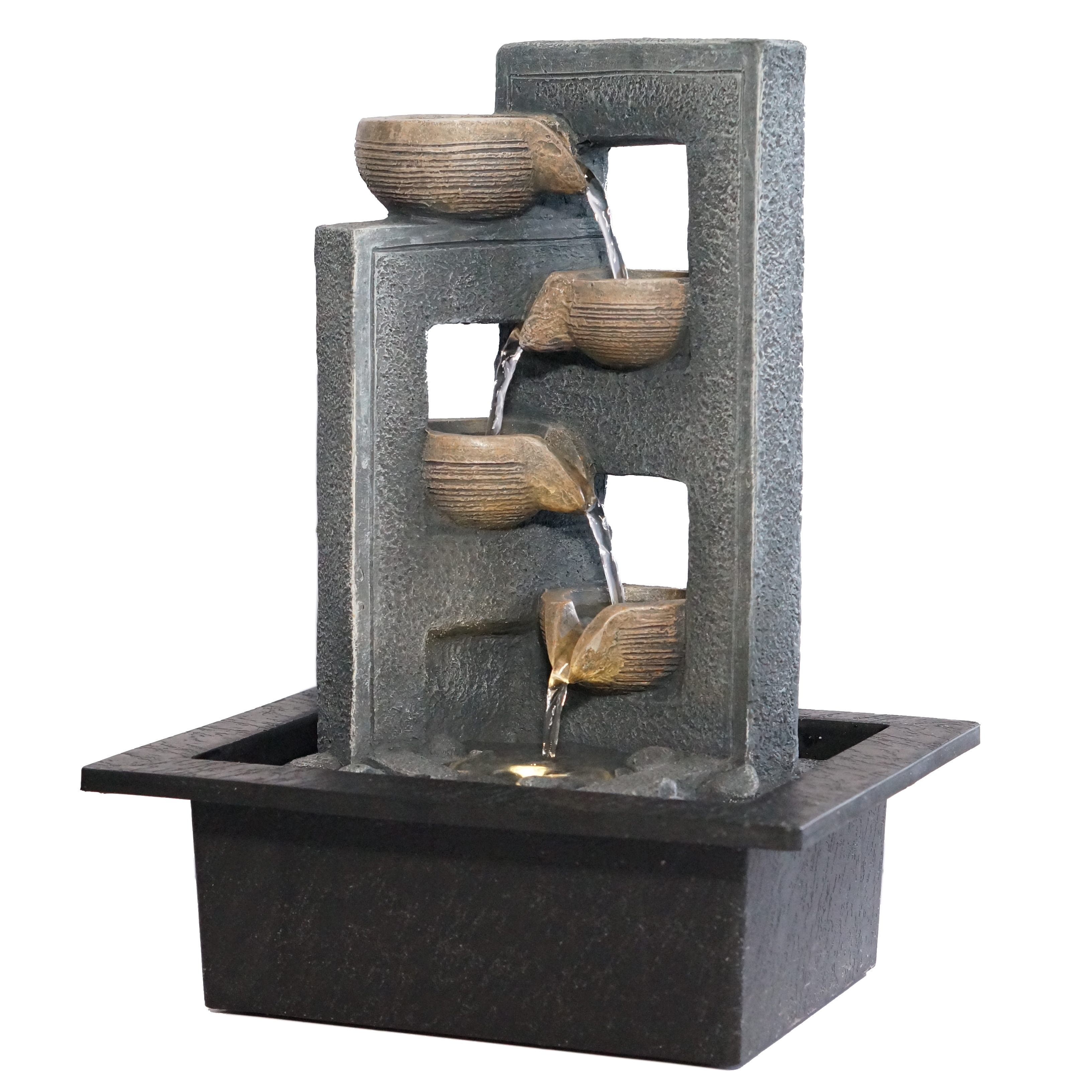 Granimex Concha Raumbrunnen, inkl. Pumpe und LED-Beleuchtung