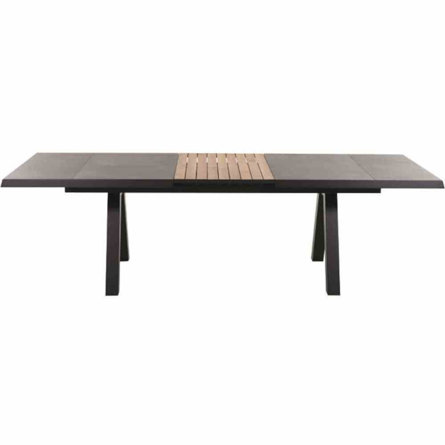 Siena Garden Ausziehtisch Lindos Tirana 205/265 cm anthrazit/Teak Gartentisch