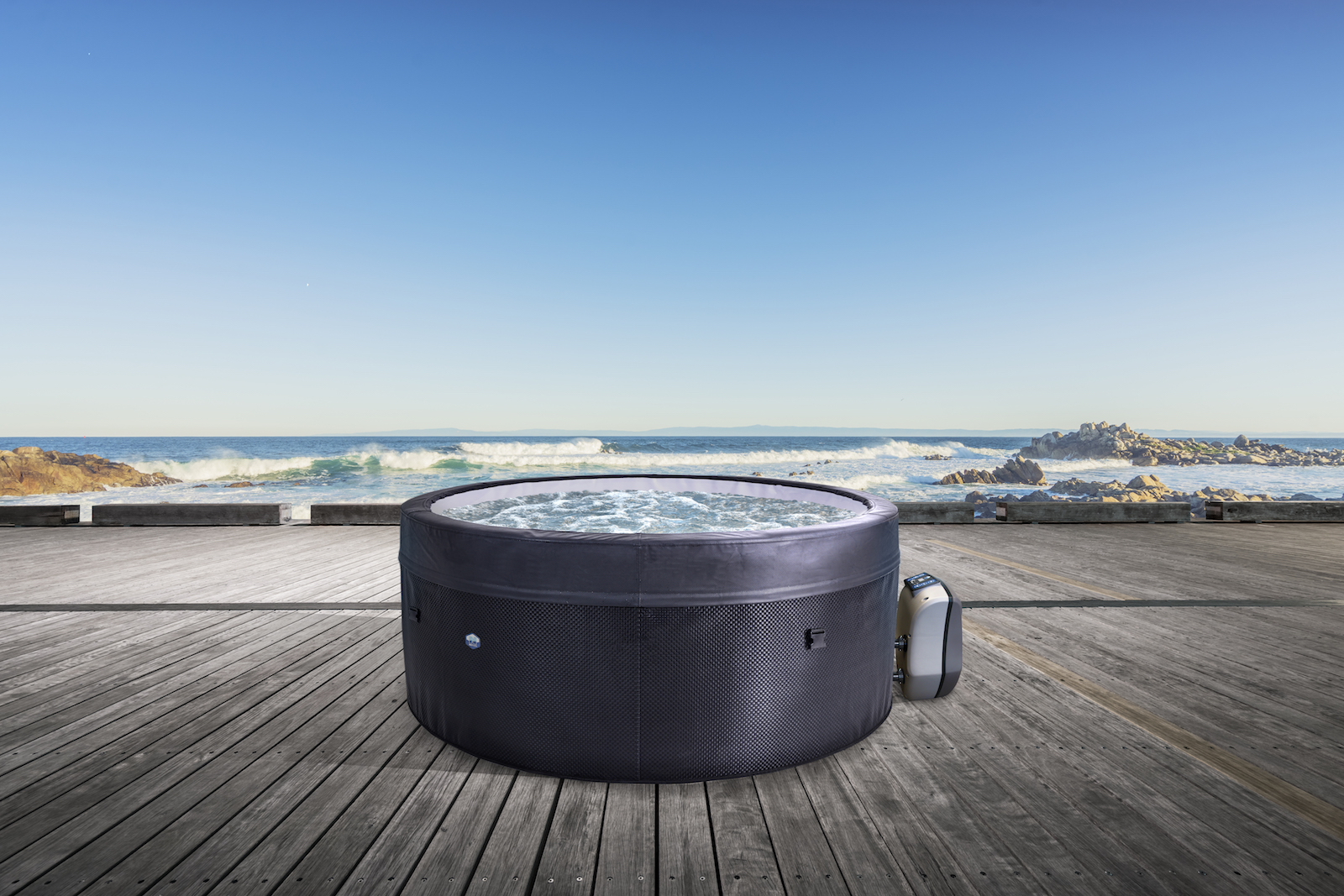 NetSpa Vita Whirlpool halbstarr rund für 4 Personen Ø 156 x 73 cm Outdoor Whirlpool