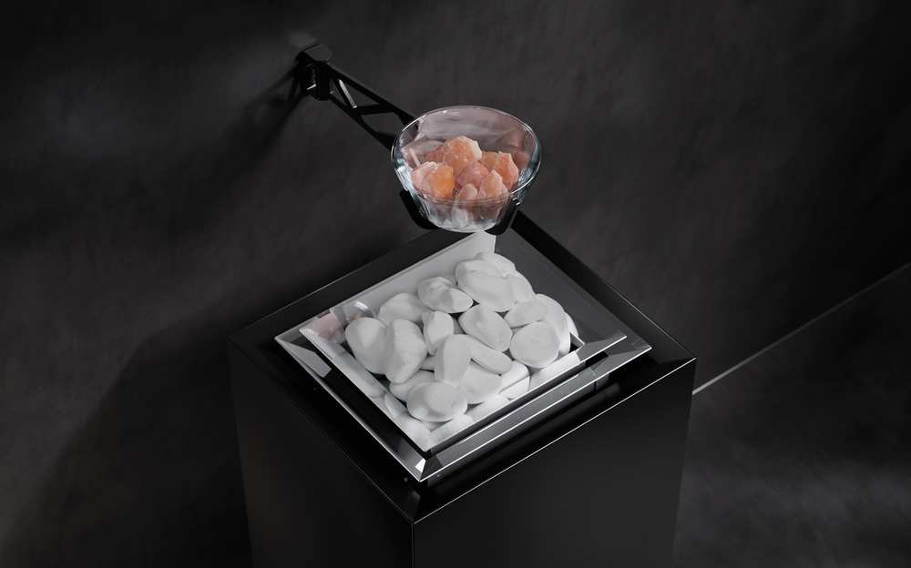 EOS Scent Trophy W Sauna Designduftschale für Saunaofen mit Salzsteine