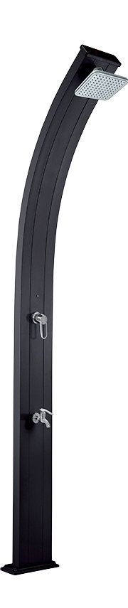 Formidra Spring Solardusche 30 Liter Gartendusche Außendusche Aluminium Anthrazit