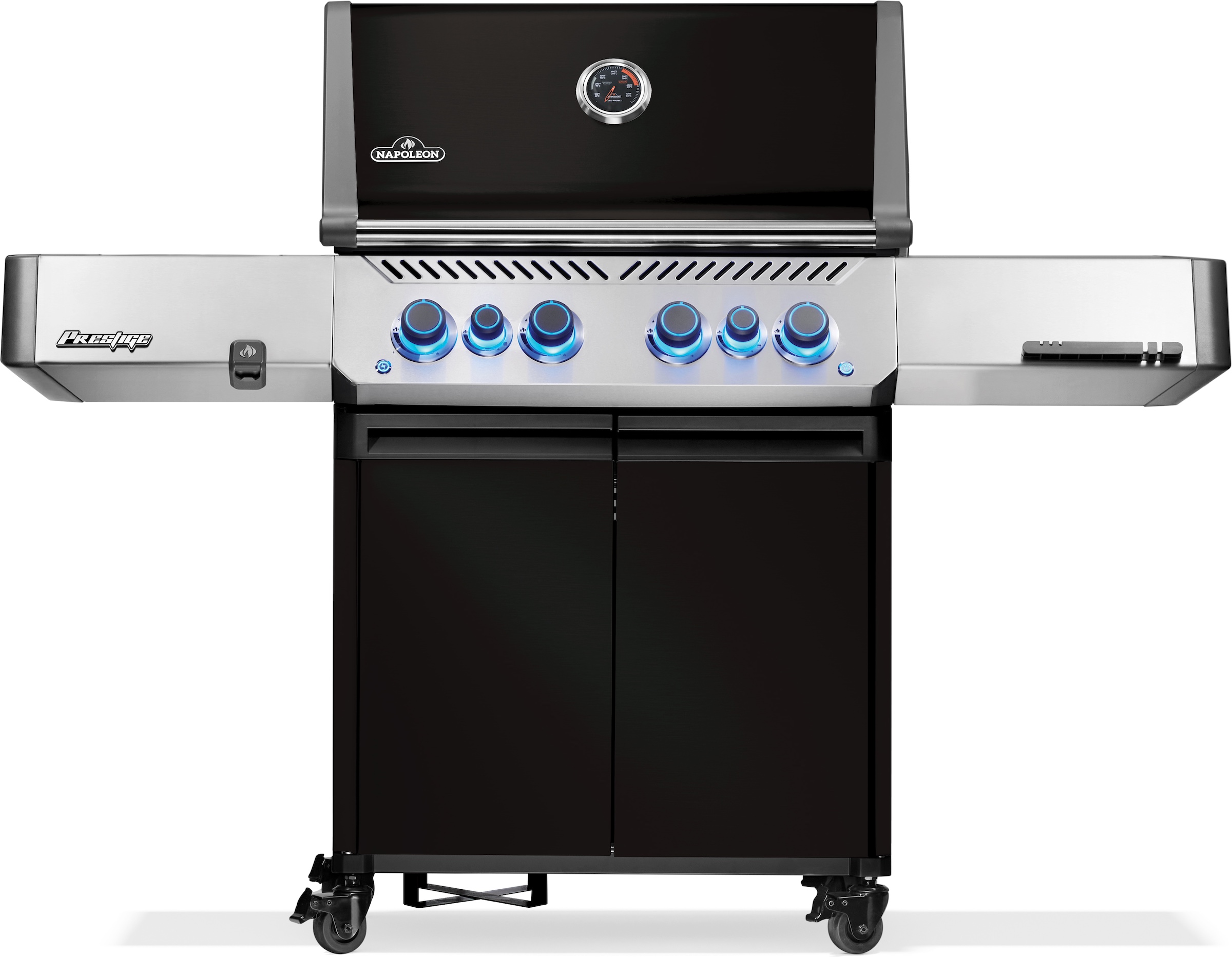 Napoleon Prestige 500 Schwarz Gasgrill mit SIZZLE ZONE & Heckbrenner P500VRSIBPK-DE