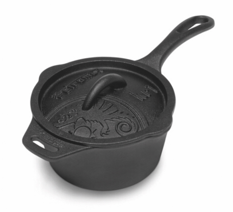 Petromax Kasserolle KR1 mit Deckel 1,0 Liter Gusseisen planer Boden 11,4 x 35,1 x 18,6 cm