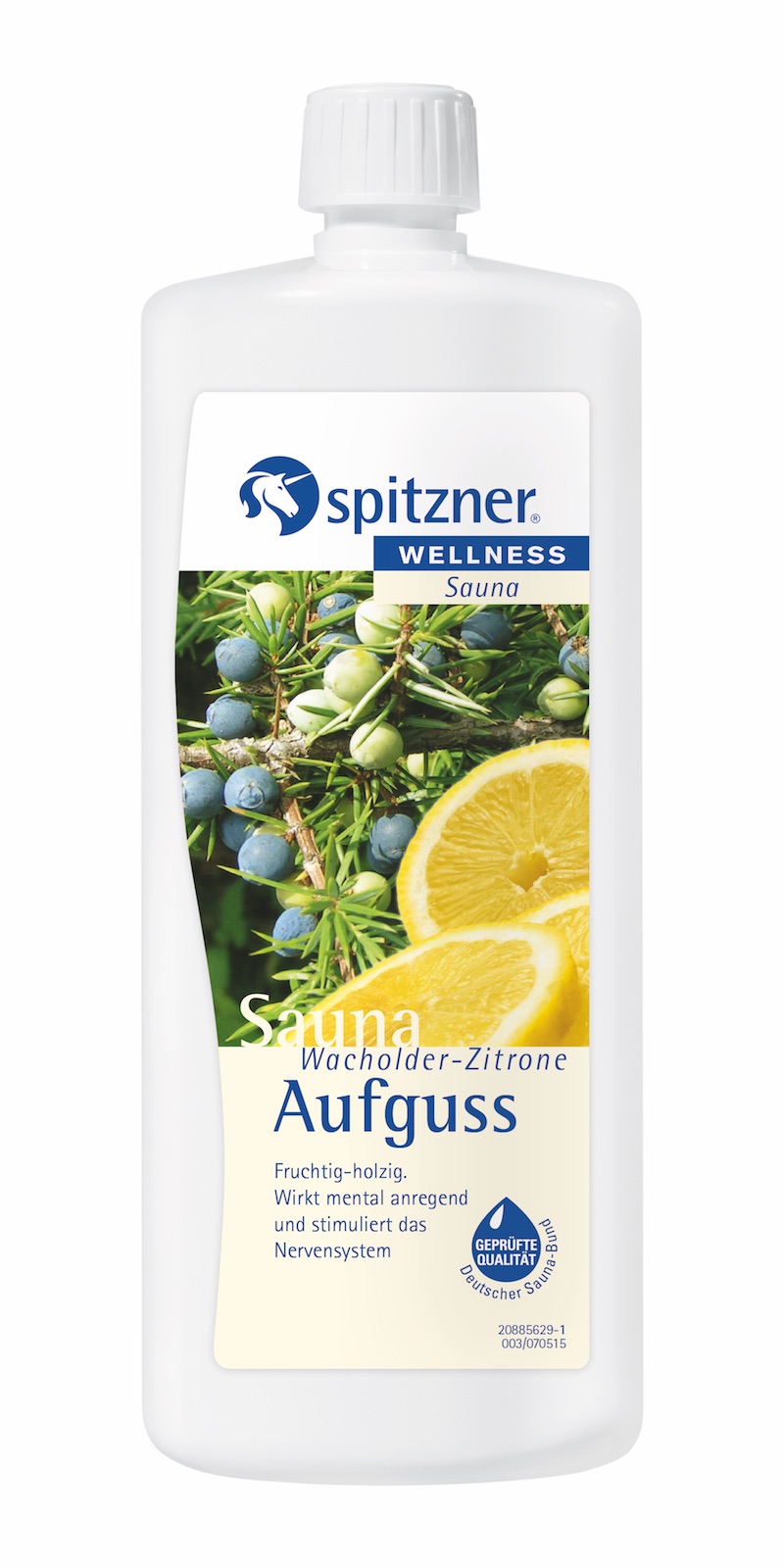 Spitzner Saunaaufguss Wacholder Zitrone 1 Liter (1000 ml) fruchtig-holzig Sauna Aufguss Konzentrat