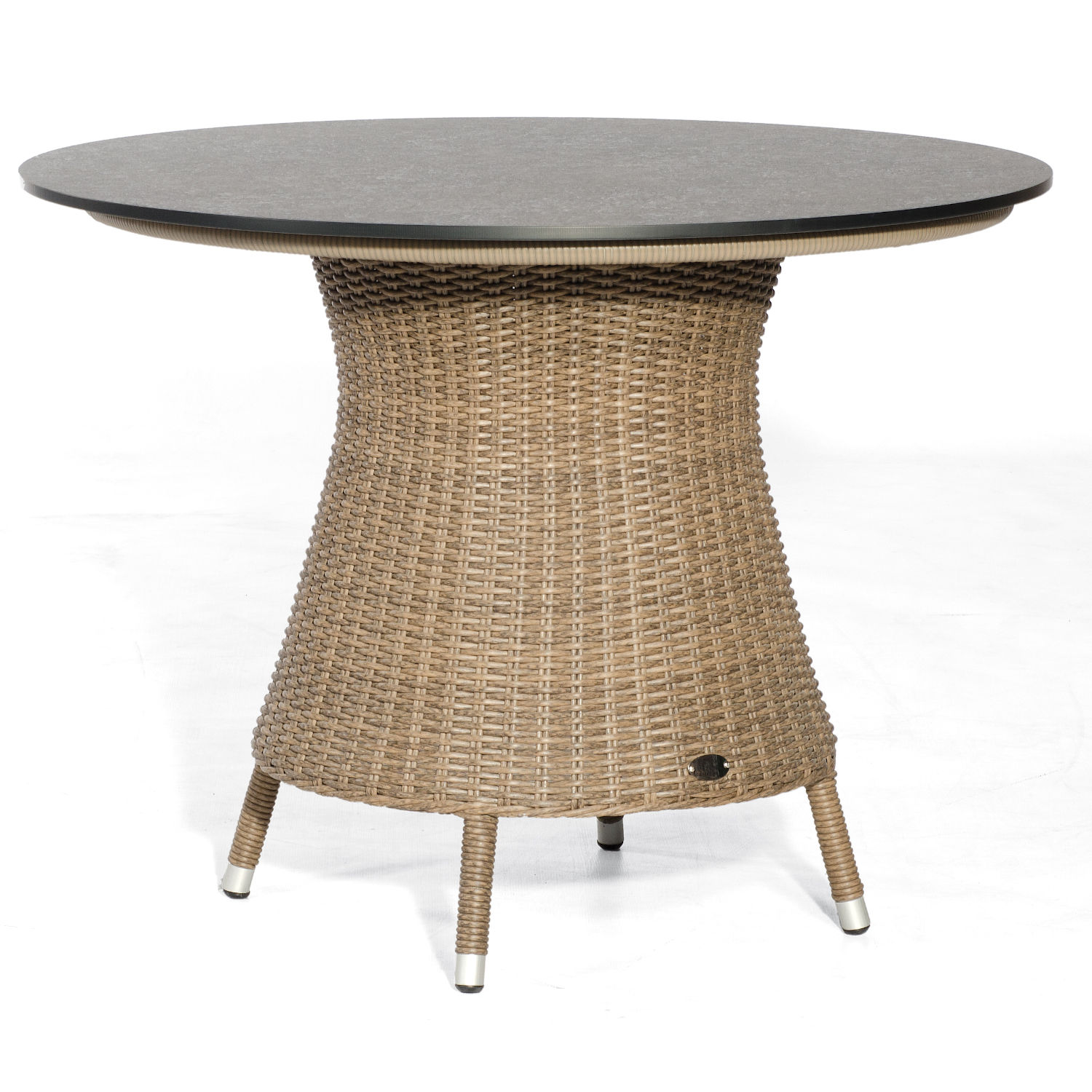 Sonnenpartner Gartentisch Base rund Ø 100 cm Polyrattan rustic-stream Tischsystem