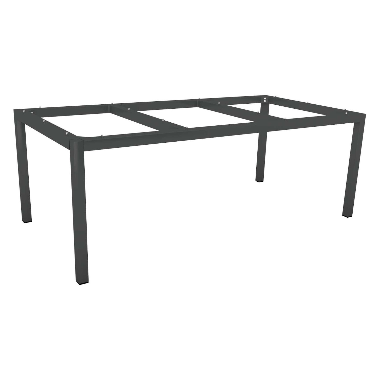Stern Gartentisch Classic Aluminium anthrazit 200x100 cm mit Tischplatte Silverstar 2.0 zement