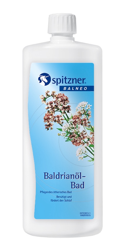 Spitzner Baldrianöl Bad 1 Liter Gesundheitsfördernder Badezusatz mit ätherischem Öl aus Baldrian