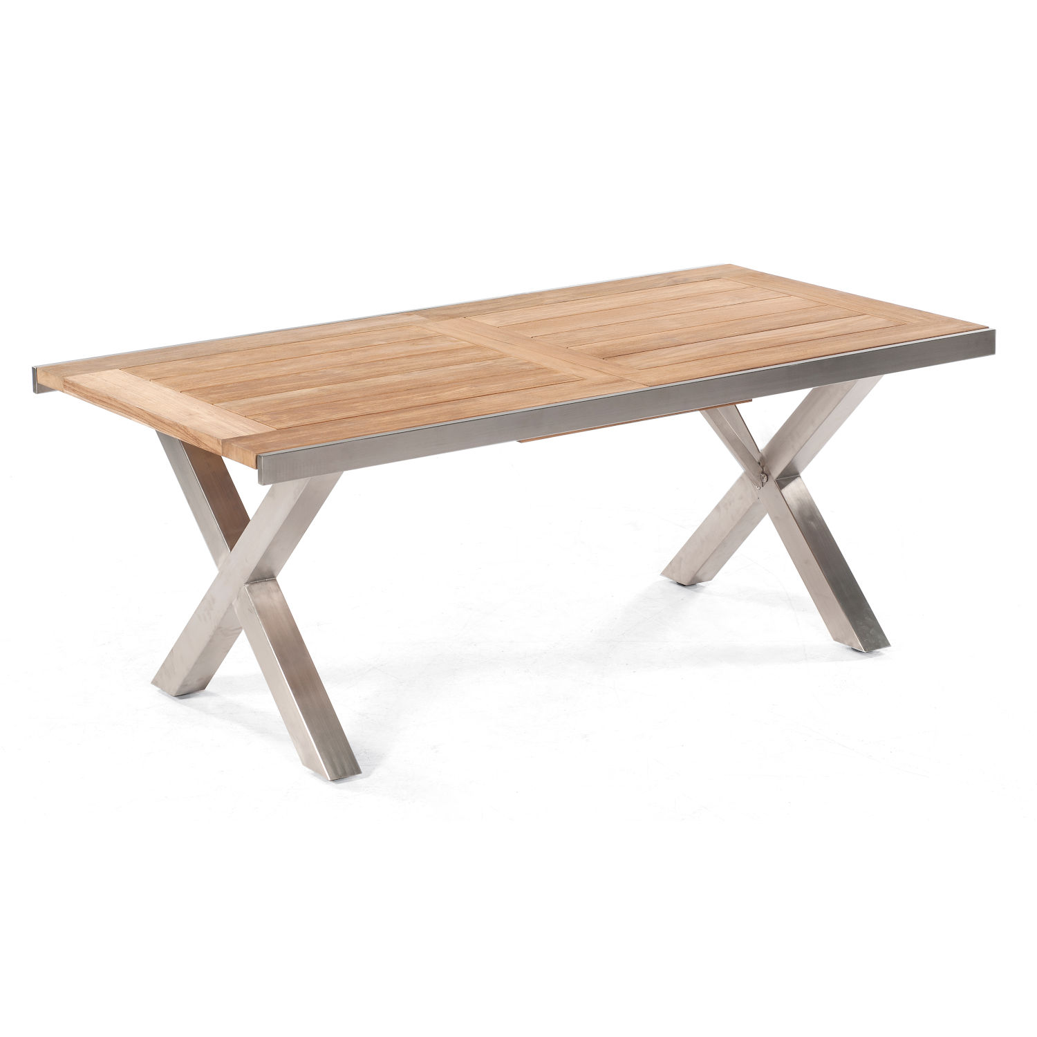 Sonnenpartner Spectra Gartentisch ausziehbar 190/250x100 cm Edelstahl/Old Teak