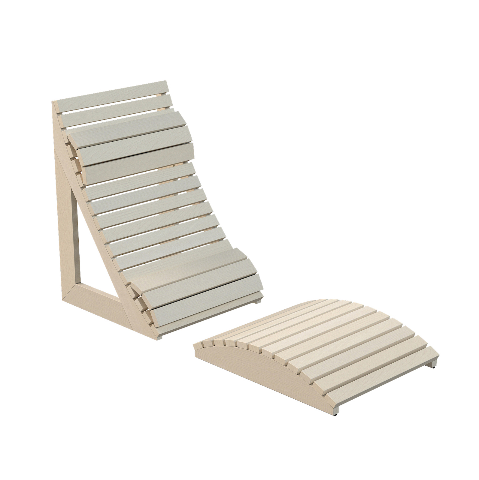 Harvia Ergonomische Saunaliege Fibuflex Sauna Rückenlehne Kopfstütze Espe