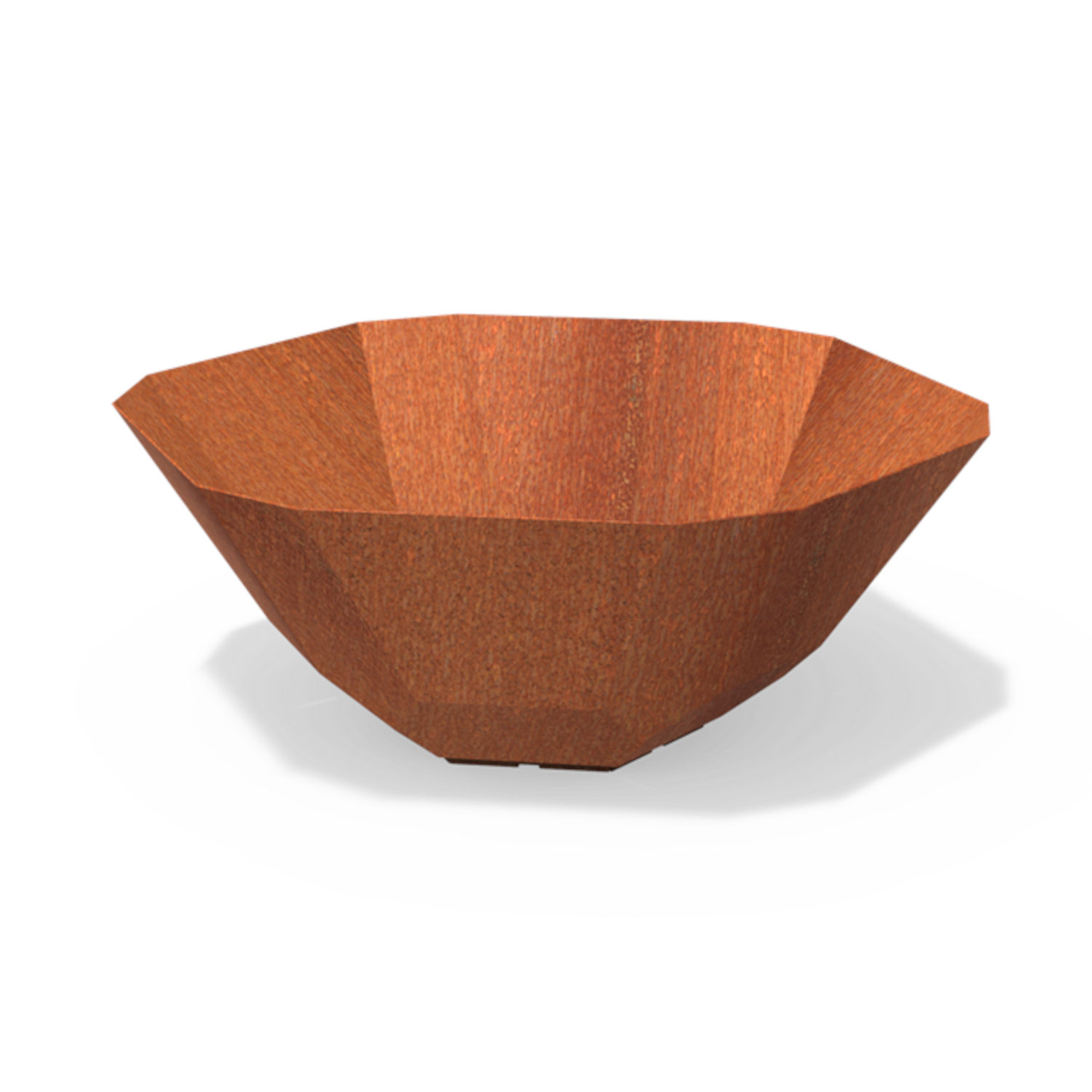 Adezz Facet Pflanzgefäß rund aus Corten-Stahl Pflanzkübel Blumenkasten