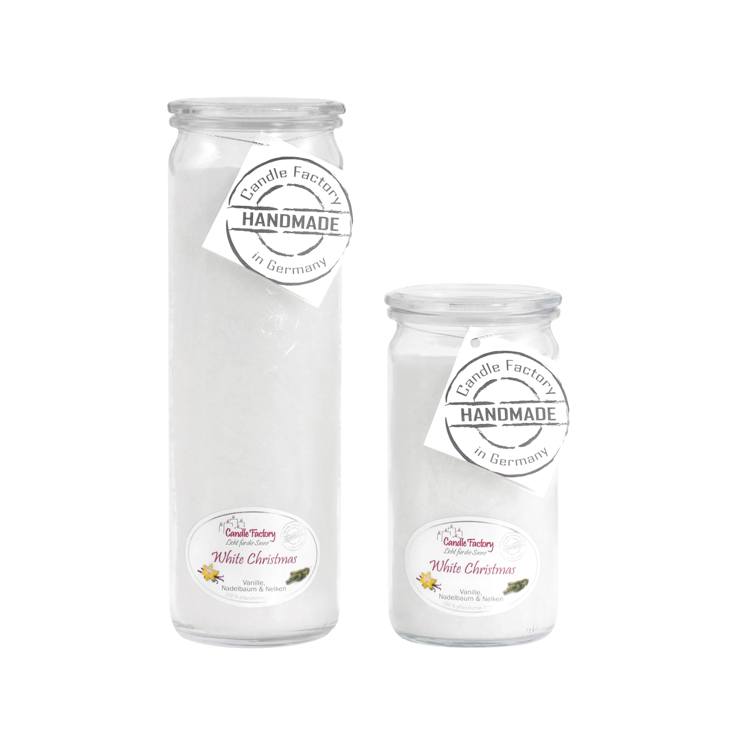 Candle Factory Kerzen-Set White Christmas Big + Mini Jumbo Duftkerze Dekokerze