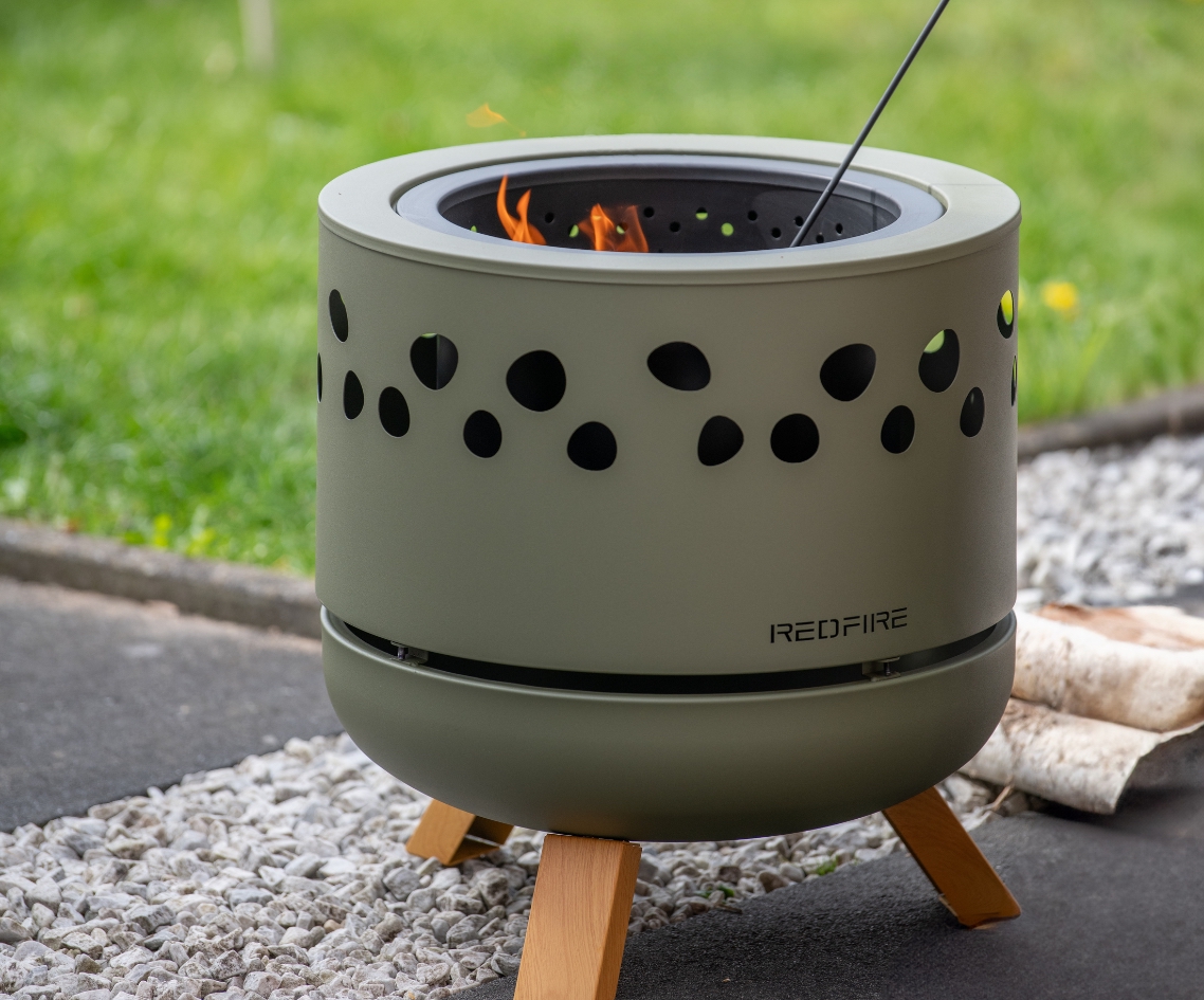 REDFIRE® Pellet Firepit Dudly L Feuerschale Forest Green Feuerkorb Ø 53 cm 210880