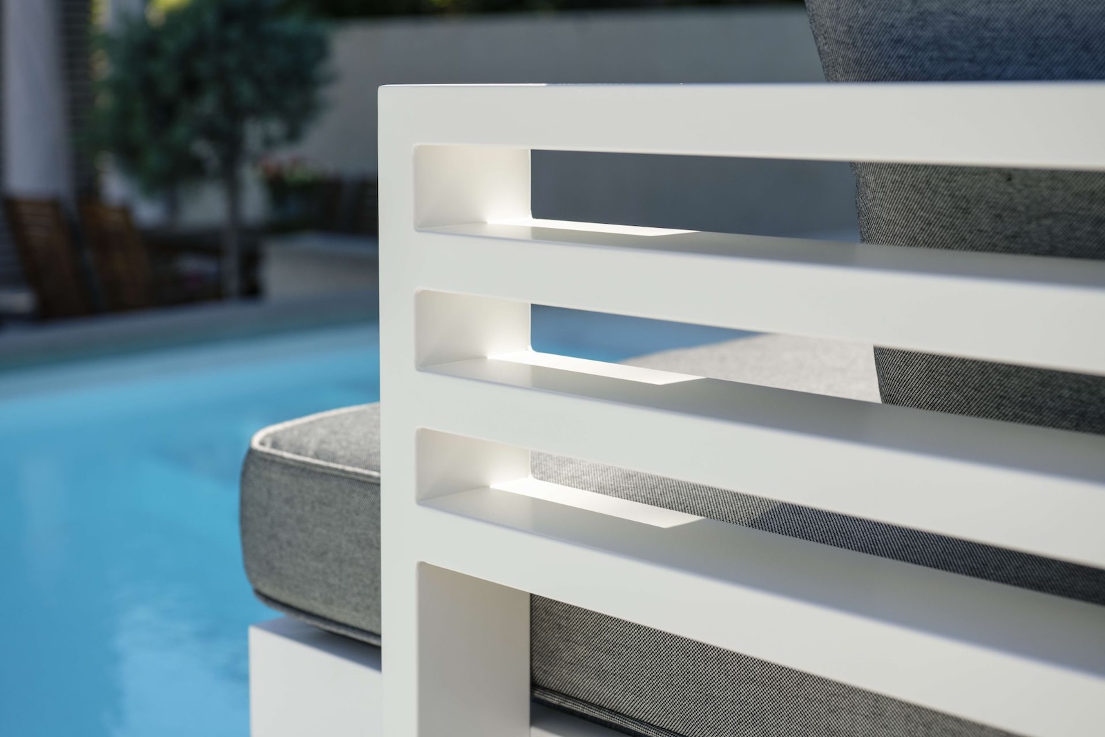 Stern New Holly Dining-Bank Gartenbank Lounge-Bank Lounge-Sofa weiß/seidengrau