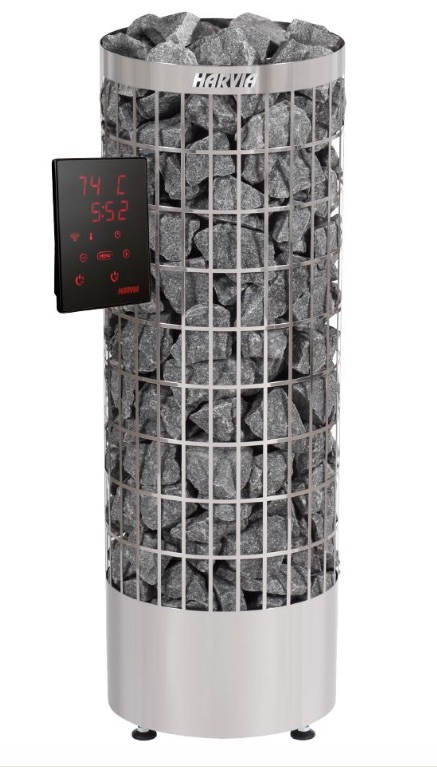 Harvia Cilindro PC90XW WiFi 9 kW finnischer Saunaofen mit Steuerung Xenio WiFi Bedienteil