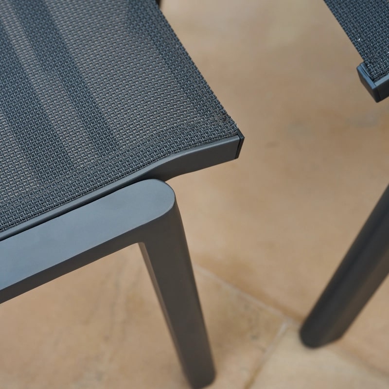 Siena Garden Bologna Dining Hocker – Aluminium & Ranotex in grau (T88502)