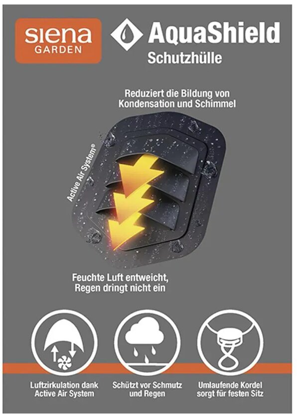 Siena Garden AquaShield Stapelstühle - hellgrau, Polyester (D41164)