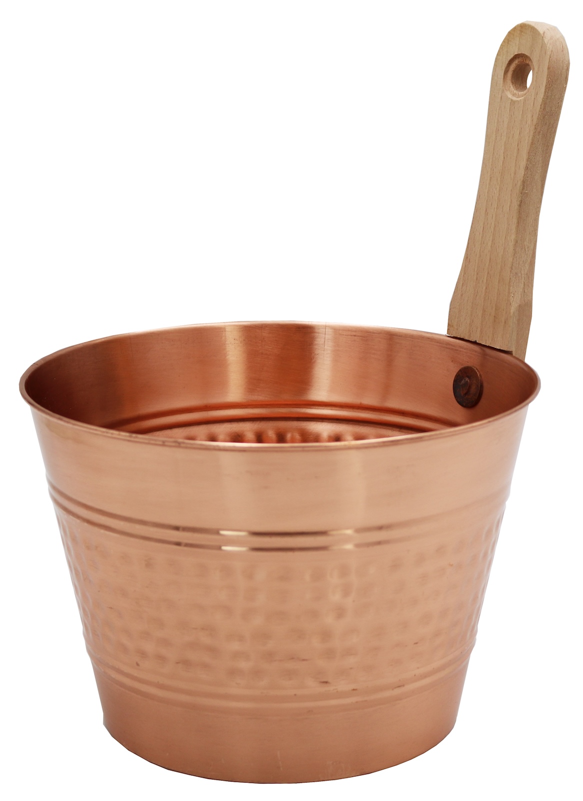 Nikkarien Saunakübel 4 Liter Kupfer mit Holzgriff 488