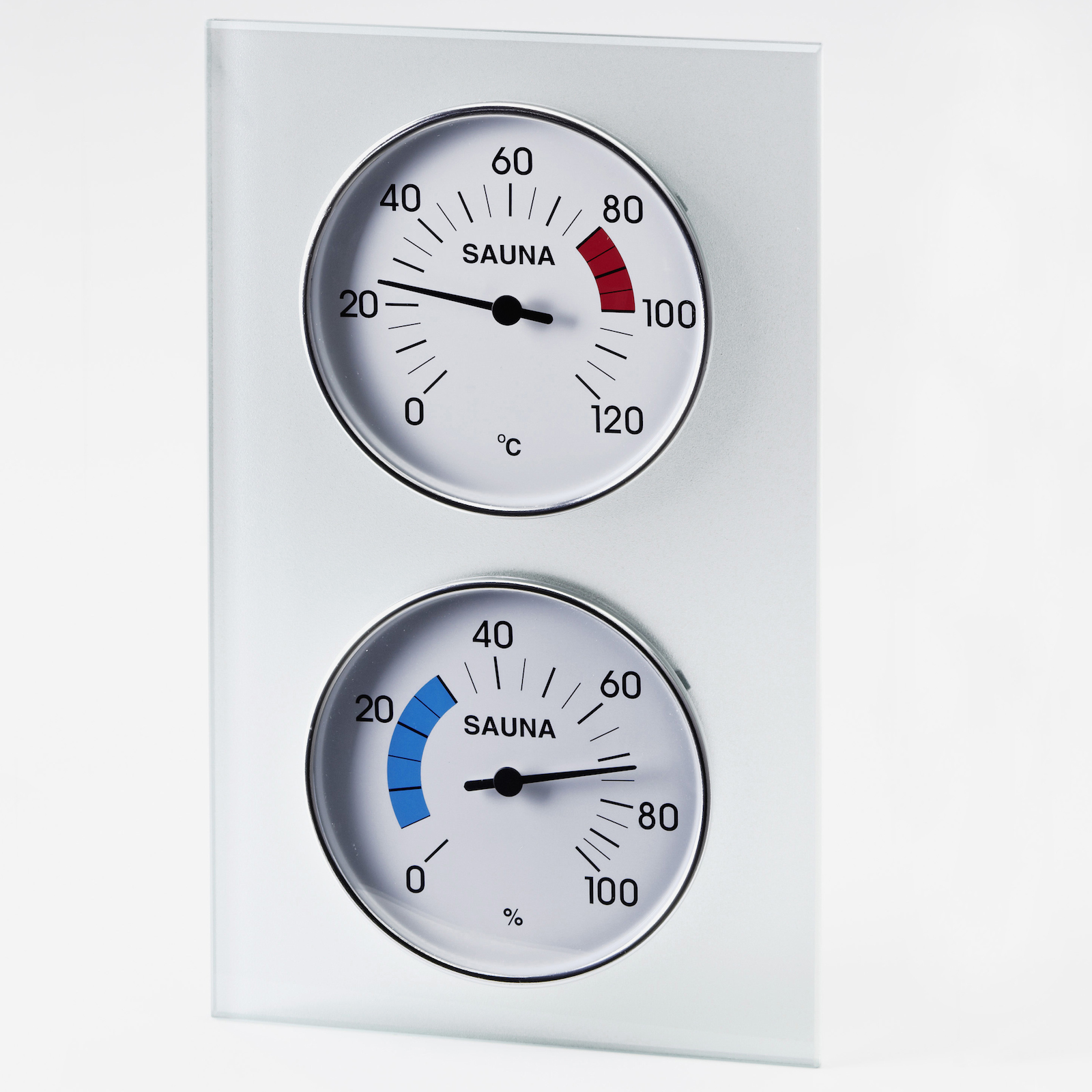 Infraworld Klimamessstation mit Glasrahmen Saunazubehör Saunamessgerät S2289