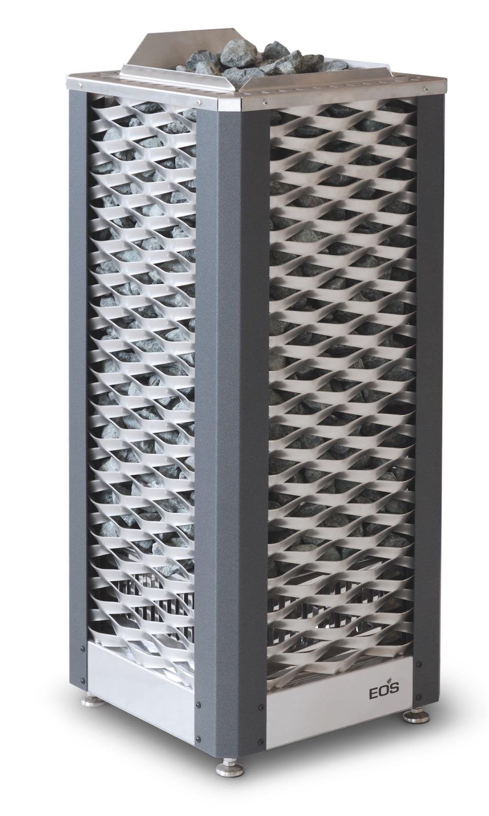 Eos Saunadome II 9 kW finnischer Saunaofen Premium Standofen Anthrazit