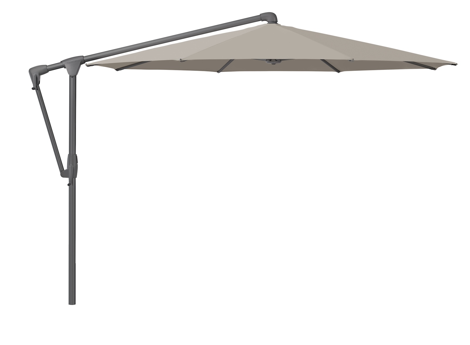 GLATZ Sonnenschirm SUNWING® CASA rund ø 330 cm Gestell anthrazit Farbe 151 Ash Ampelschirm