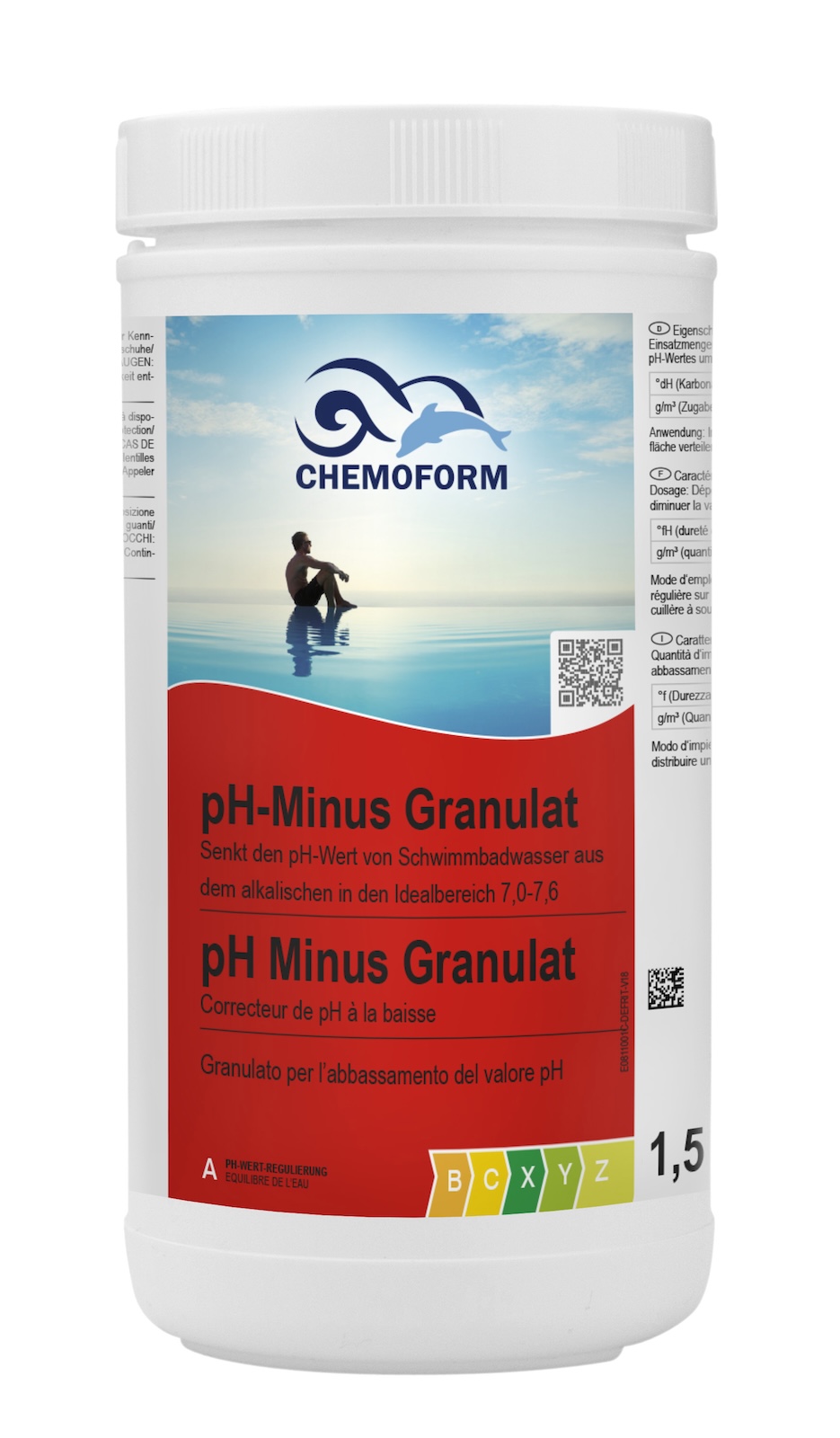 Chemoform pH Minus Granulat 1,5 kg schnell löslich zum Senken des pH Wertes
